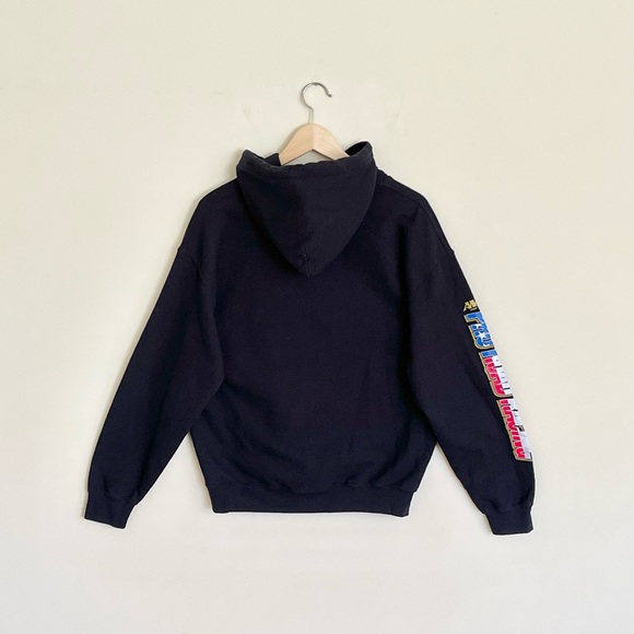 Vintage Y2K AMA Pro Road Racing Motorcycle Heavyweight Black Hoodie Adult Medium - Picture 7 of 10